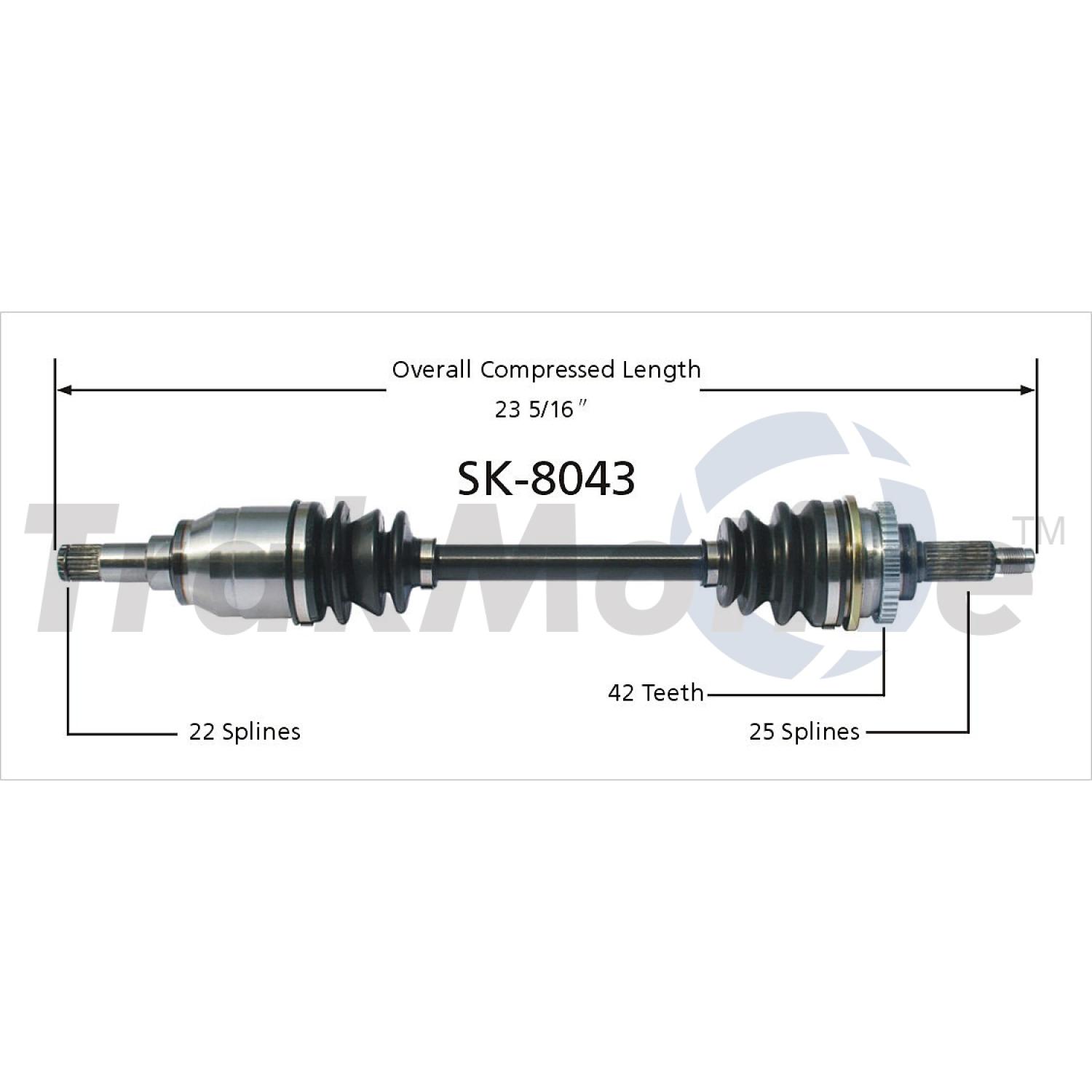 TrakMotive SK8043 - CV Axle Shaft TrakMotive SK8043 CV Axle Shaft product image 1 of 3