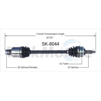 2003 Suzuki Aerio CV Axle Shaft Front Right TrakMotive SK8044 image 1 of 3