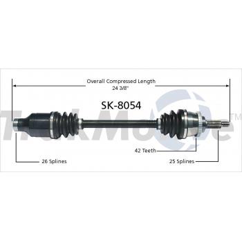 2007 Suzuki Aerio CV Axle Shaft Front Right TrakMotive SK8054 image 1 of 3