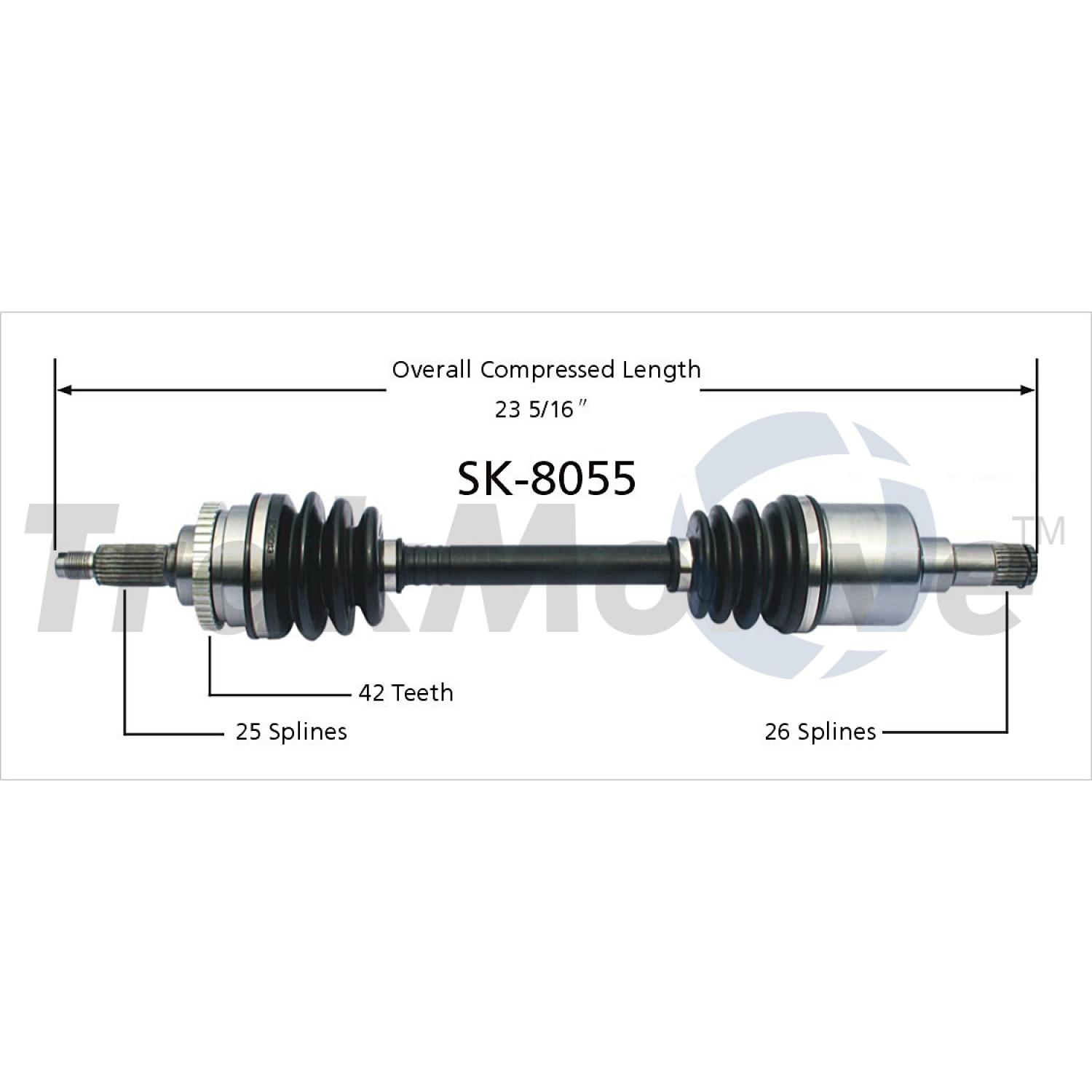 TrakMotive SK8055 - CV Axle Shaft TrakMotive SK8055 CV Axle Shaft product image 1 of 3