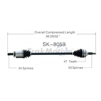 2005 Chevrolet Optra CV Axle Shaft Front Right TrakMotive SK8059 image 1 of 3