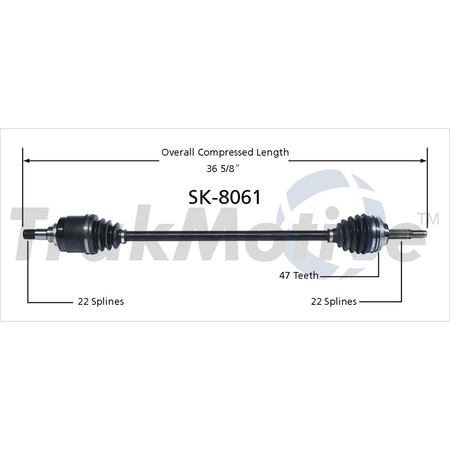 TrakMotive SK8061 - CV Axle Shaft TrakMotive SK8061 CV Axle Shaft product image 1 of 3
