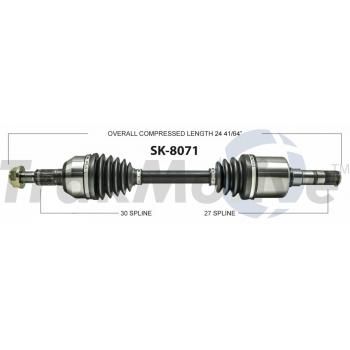 2008 Suzuki XL-7 CV Axle Shaft Front Left TrakMotive SK8071 image 1 of 3