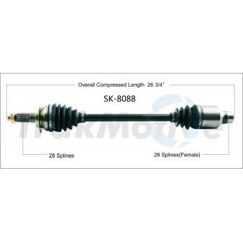 2009 Suzuki SX4 CV Axle Shaft Front Right TrakMotive SK8088 image 1 of 3