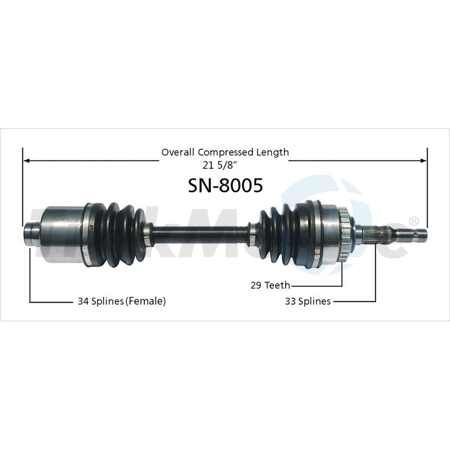 TrakMotive SN8005 - CV Axle Shaft TrakMotive SN8005 CV Axle Shaft product image 1 of 3