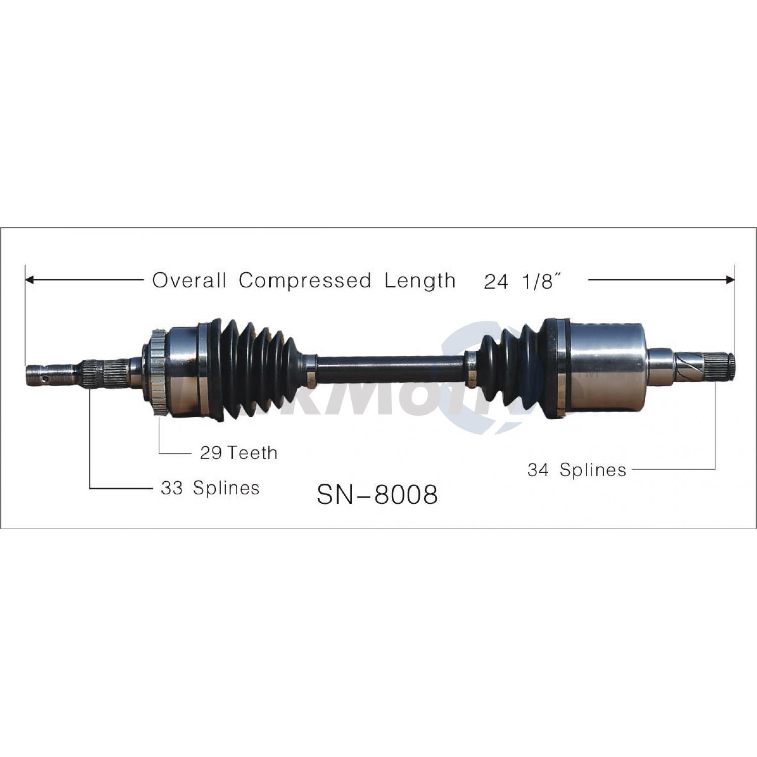 TrakMotive SN8008 - CV Axle Shaft TrakMotive SN8008 CV Axle Shaft product image 1 of 3