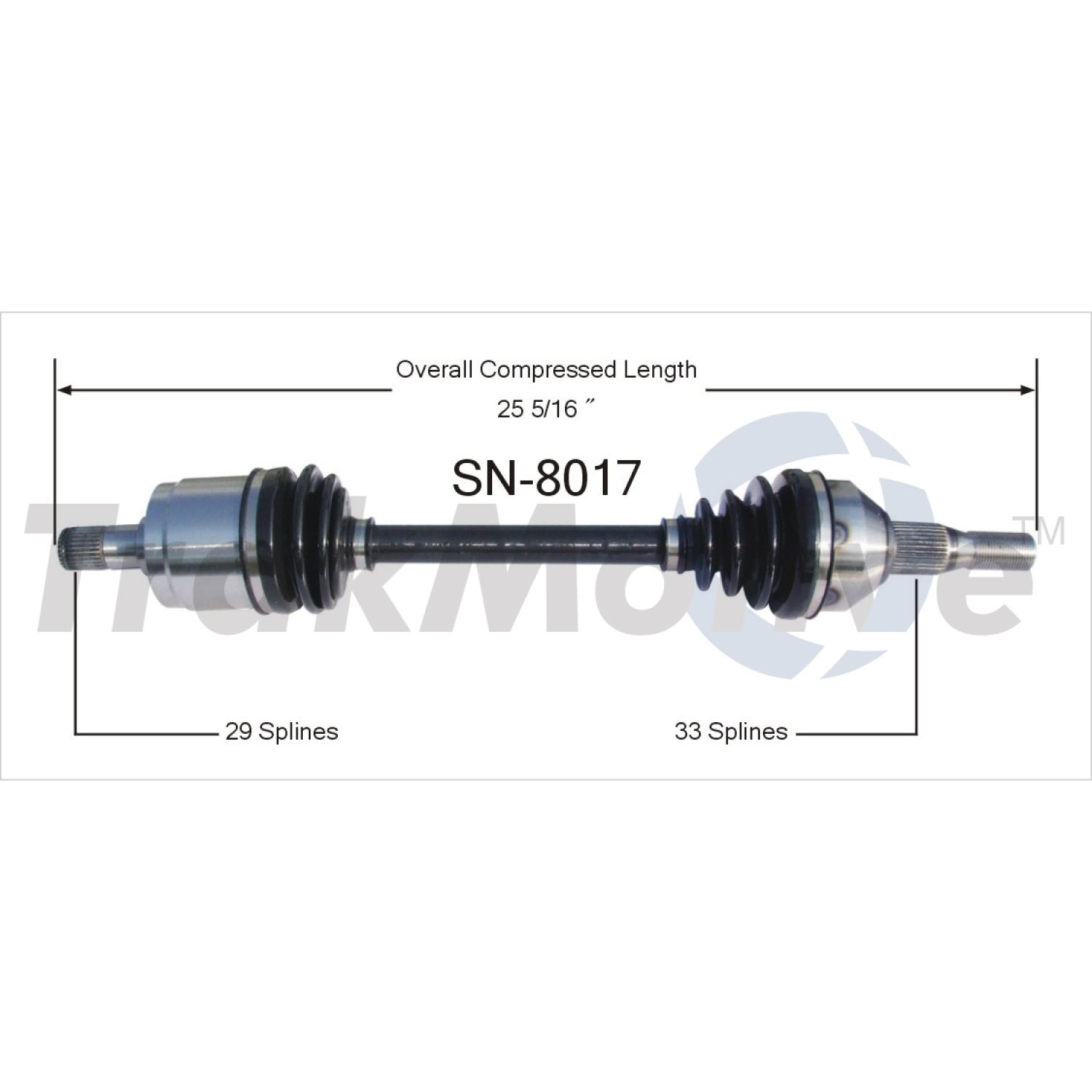TrakMotive SN8017 - CV Axle Shaft TrakMotive SN8017 CV Axle Shaft product image 1 of 3