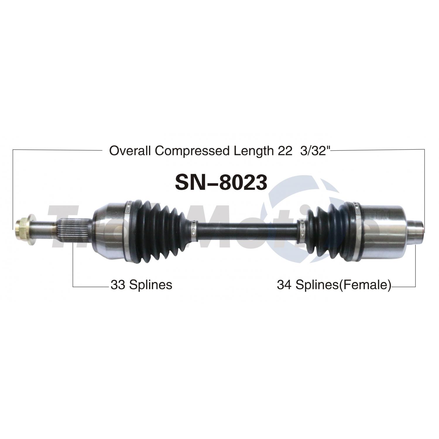 TrakMotive SN8023 - CV Axle Shaft TrakMotive SN8023 CV Axle Shaft product image 1 of 3