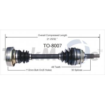 1996 Toyota Camry CV Axle Shaft Front Left TrakMotive TO8007 image 1 of 3
