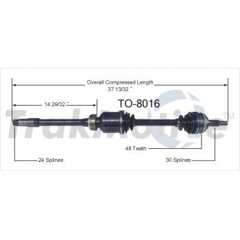 1997 Toyota Avalon CV Axle Shaft Front Right TrakMotive TO8016 image 1 of 3