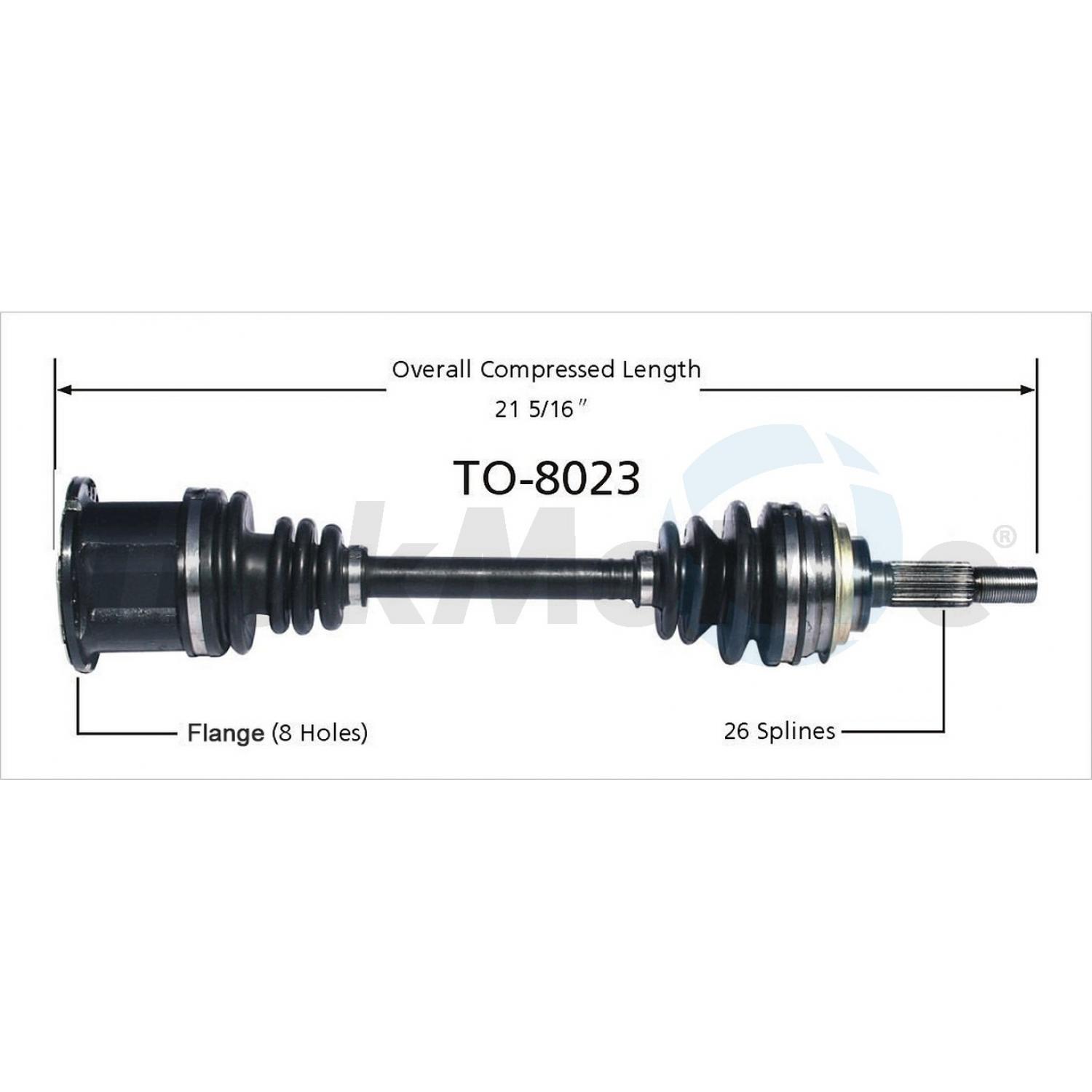 TrakMotive TO8023 - CV Axle Shaft TrakMotive TO8023 CV Axle Shaft product image 1 of 3