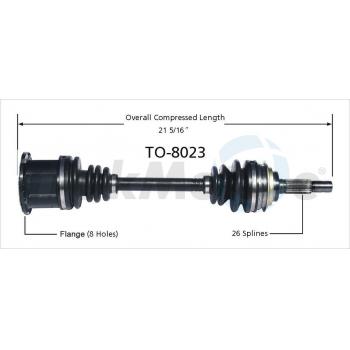 1991 Toyota Camry CV Axle Shaft Front Left TrakMotive TO8023 image 1 of 3