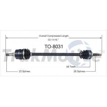 1994 Toyota Tercel CV Axle Shaft Front Right TrakMotive TO8031 image 1 of 3