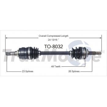 1994 Toyota Tercel CV Axle Shaft Front Left TrakMotive TO8032 image 1 of 3
