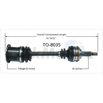 1987 Toyota Corolla CV Axle Shaft Front Left TrakMotive TO8035 image 1 of 3