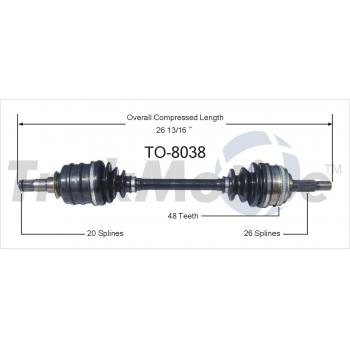 1996 Toyota Camry CV Axle Shaft Front Left TrakMotive TO8038 image 1 of 3