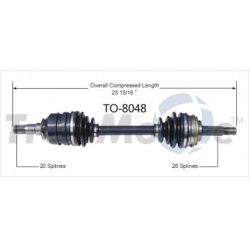 1993 Toyota Celica CV Axle Shaft Front Left TrakMotive TO8048 image 1 of 3