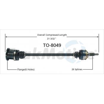 1985 Toyota Camry CV Axle Shaft Front Right TrakMotive TO8049 image 1 of 3