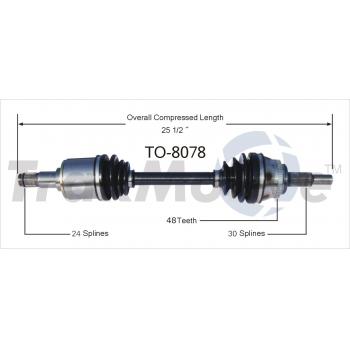 2003 Lexus ES300 CV Axle Shaft Front Left TrakMotive TO8078 image 1 of 3