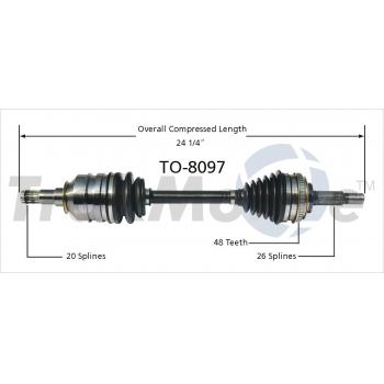 2000 Toyota RAV4 CV Axle Shaft Front Left TrakMotive TO8097 image 1 of 3
