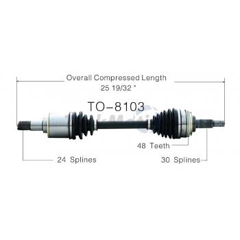 1997 Toyota Avalon CV Axle Shaft Front Left TrakMotive TO8103 image 1 of 3