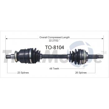1991 Toyota Camry CV Axle Shaft Front Right TrakMotive TO8104 image 1 of 3