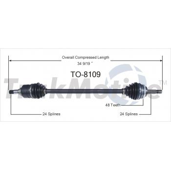 2004 Toyota Echo CV Axle Shaft Front Right TrakMotive TO8109 image 1 of 3