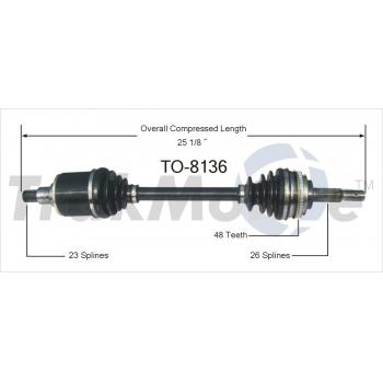 2001 Lexus RX300 CV Axle Shaft Front Left TrakMotive TO8136 image 1 of 3