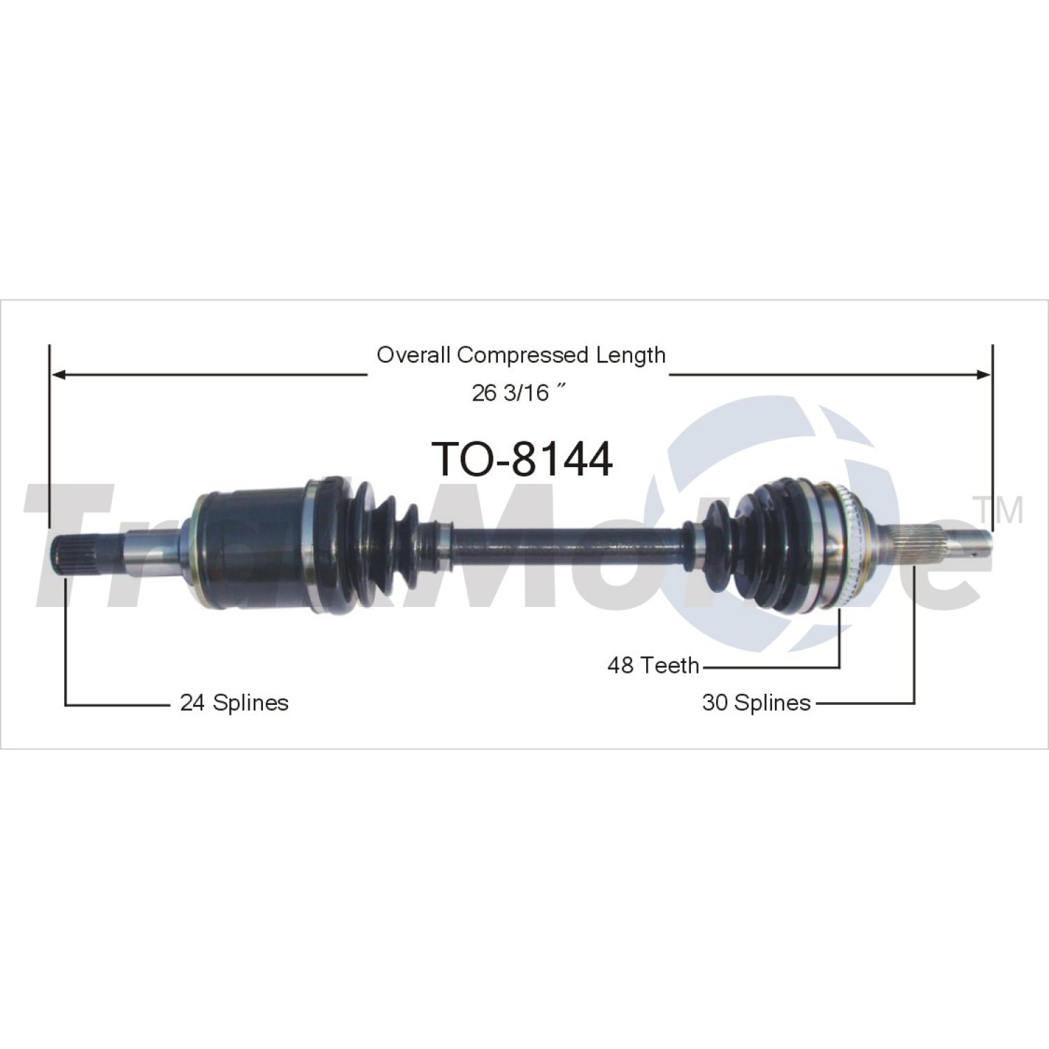 TrakMotive TO8144 - CV Axle Shaft TrakMotive TO8144 CV Axle Shaft product image 1 of 3