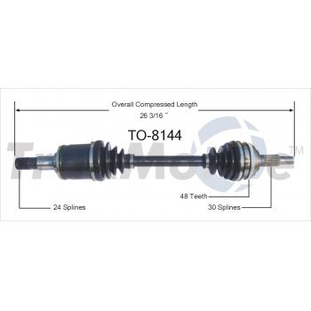 2001 Toyota Solara CV Axle Shaft Front Left TrakMotive TO8144 image 1 of 3