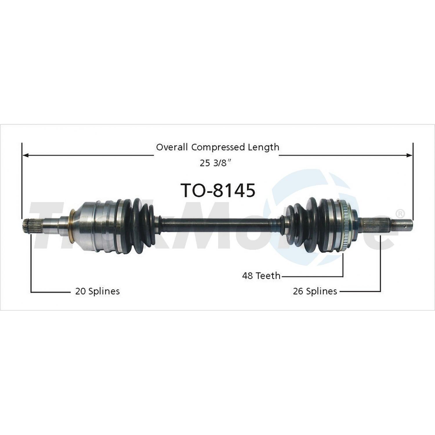 TrakMotive TO8145 - CV Axle Shaft TrakMotive TO8145 CV Axle Shaft product image 1 of 3