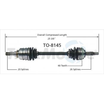 1999 Toyota Celica CV Axle Shaft Front Left TrakMotive TO8145 image 1 of 3