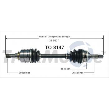 2005 Pontiac Vibe CV Axle Shaft Front Left TrakMotive TO8147 image 1 of 3
