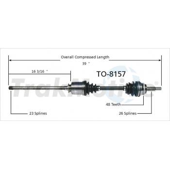 2005 Toyota RAV4 CV Axle Shaft Front Right TrakMotive TO8157 image 1 of 3