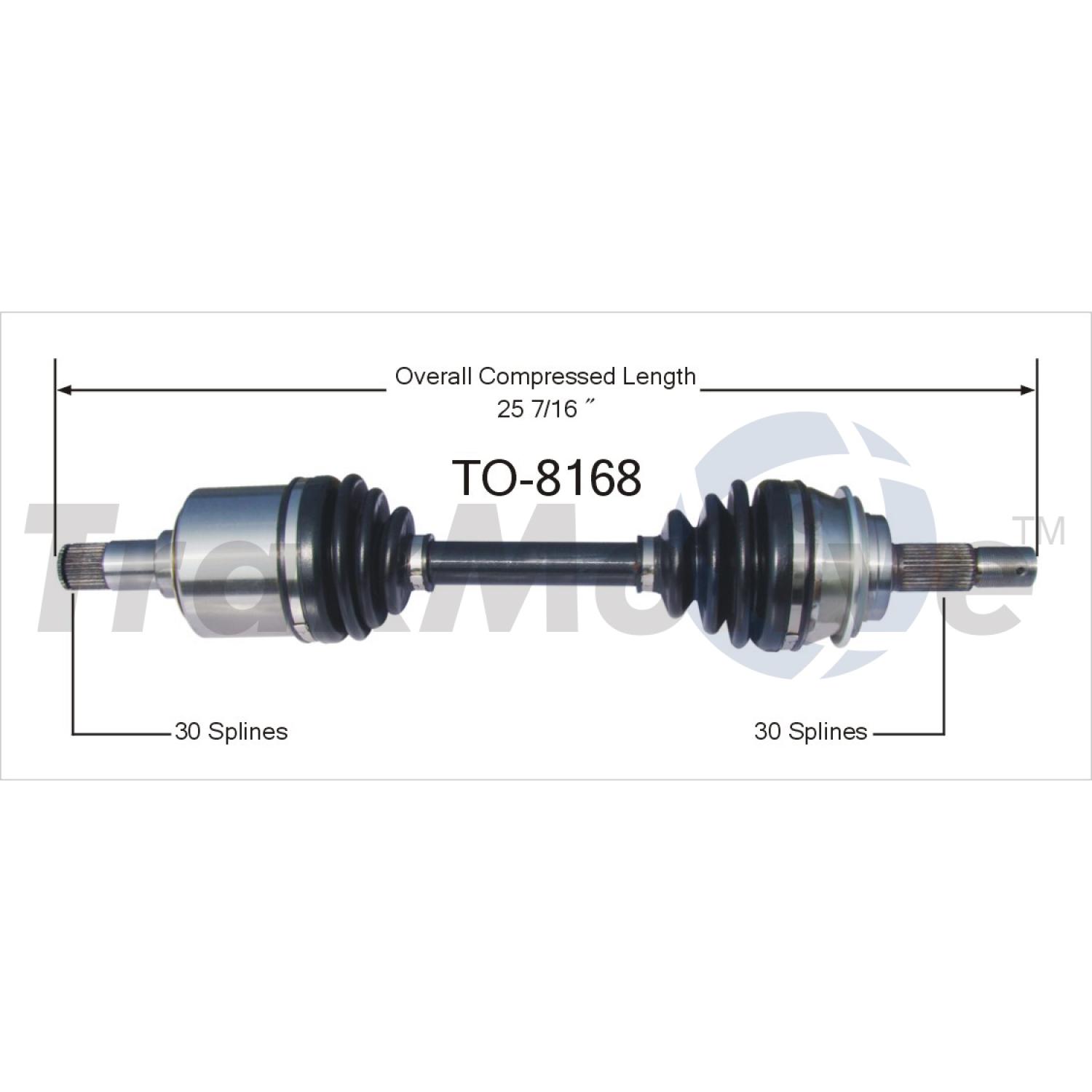 TrakMotive TO8168 - CV Axle Shaft TrakMotive TO8168 CV Axle Shaft product image 1 of 3