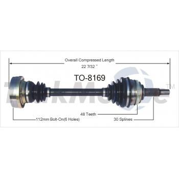 1999 Lexus RX300 CV Axle Shaft Front Left TrakMotive TO8169 image 1 of 3