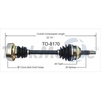 2001 Lexus RX300 CV Axle Shaft Front Left TrakMotive TO8170 image 1 of 3