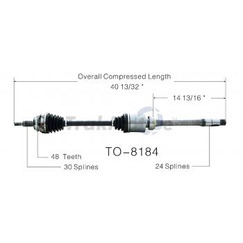 2005 Toyota Sienna CV Axle Shaft Front Right TrakMotive TO8184 image 1 of 3