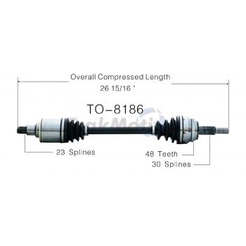 2005 Toyota Sienna CV Axle Shaft Front Left TrakMotive TO8186 image 1 of 3