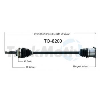 2005 Toyota Sienna CV Axle Shaft Rear Left TrakMotive TO8200 image 1 of 3