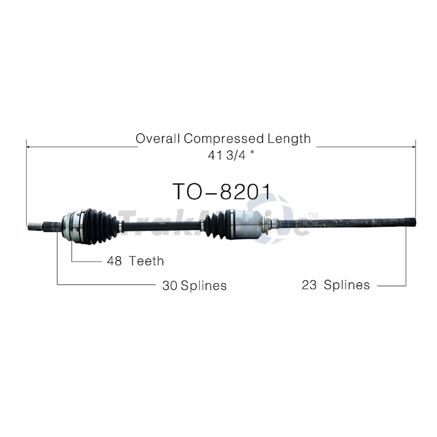 TrakMotive TO8201 - CV Axle Shaft TrakMotive TO8201 CV Axle Shaft product image 1 of 3