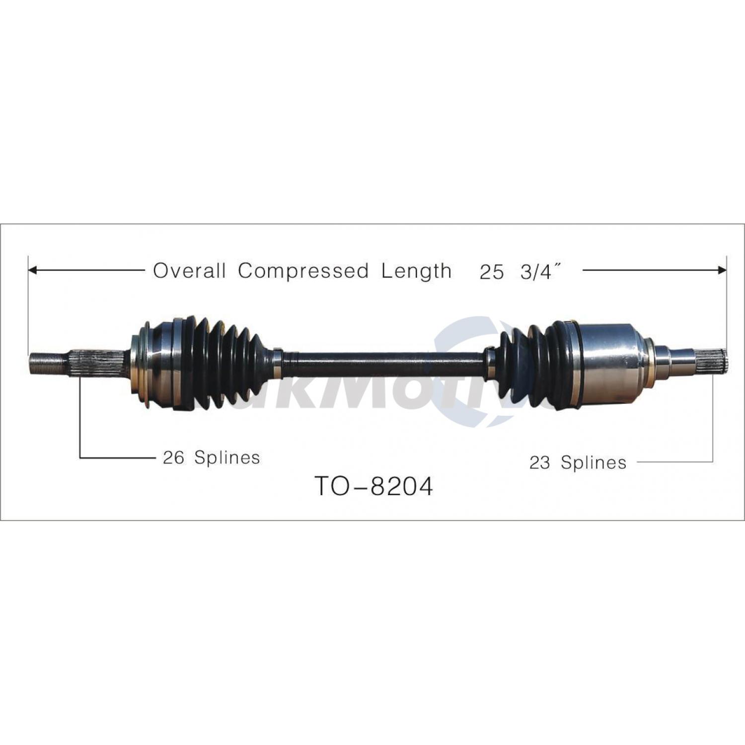 TrakMotive TO8204 - CV Axle Shaft TrakMotive TO8204 CV Axle Shaft product image 1 of 3