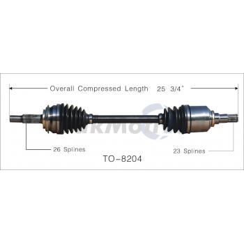 2017 Toyota Yaris CV Axle Shaft Front Left TrakMotive TO8204 image 1 of 3