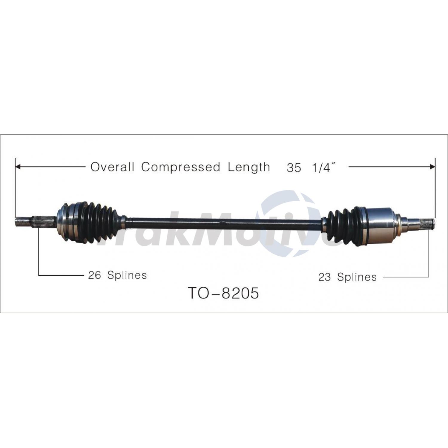 TrakMotive TO8205 - CV Axle Shaft TrakMotive TO8205 CV Axle Shaft product image 1 of 3