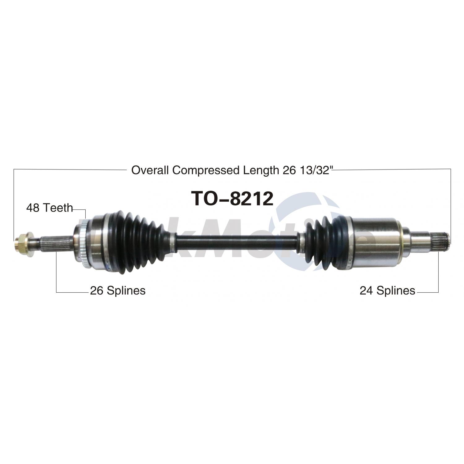 TrakMotive TO8212 - CV Axle Shaft TrakMotive TO8212 CV Axle Shaft product image 1 of 3