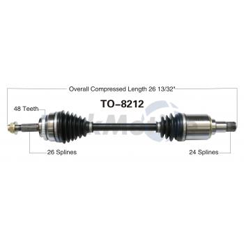 2008 Toyota Camry CV Axle Shaft Front Left TrakMotive TO8212 image 1 of 3