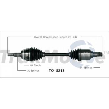 2010 Toyota Avalon CV Axle Shaft Front Left TrakMotive TO8213 image 1 of 3