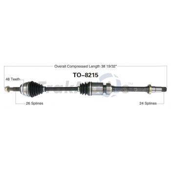 2011 Toyota Camry CV Axle Shaft Front Right TrakMotive TO8215 image 1 of 3