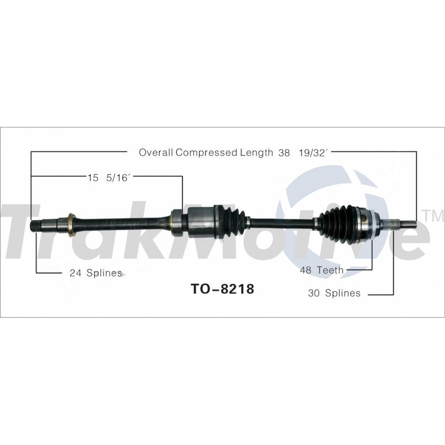 TrakMotive TO8218 - CV Axle Shaft TrakMotive TO8218 CV Axle Shaft product image 1 of 3