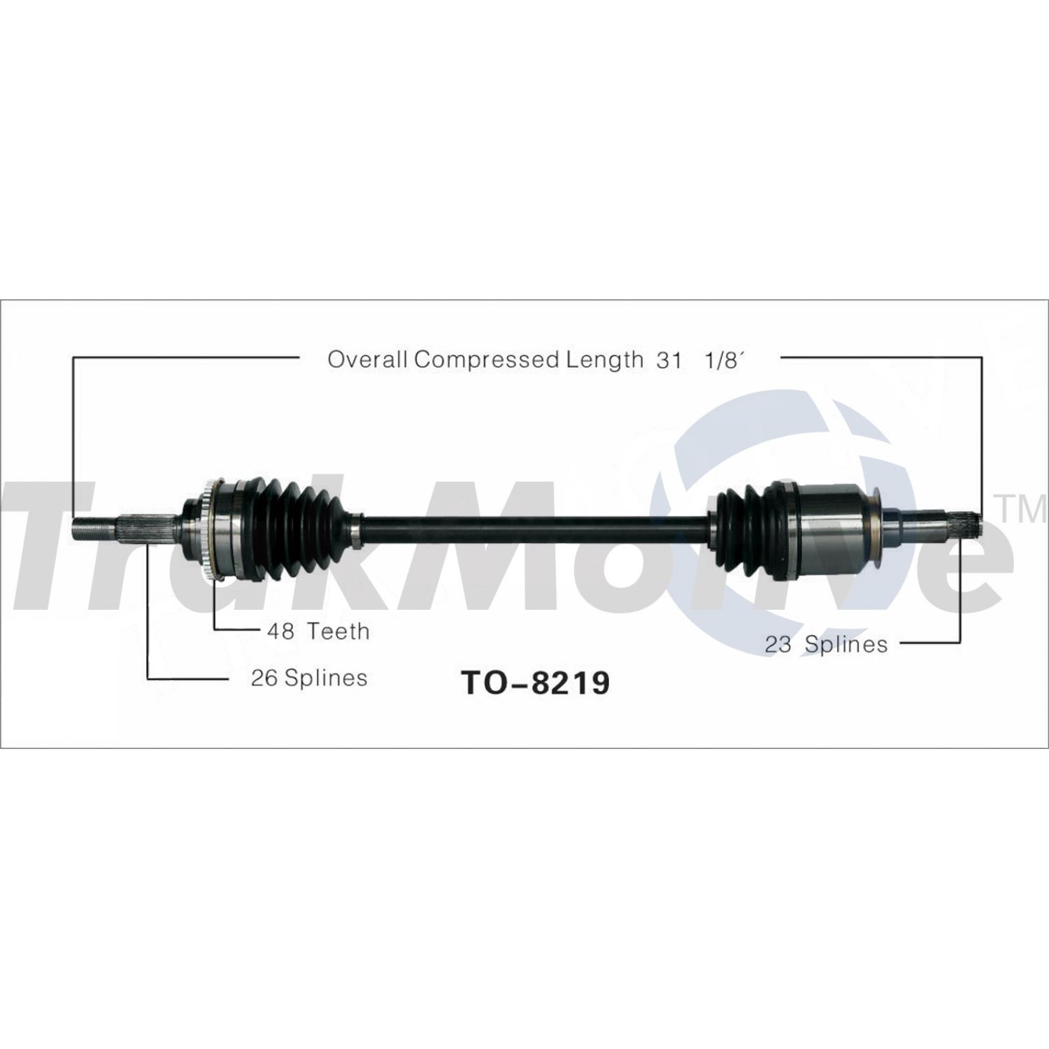 TrakMotive TO8219 - CV Axle Shaft TrakMotive TO8219 CV Axle Shaft product image 1 of 3